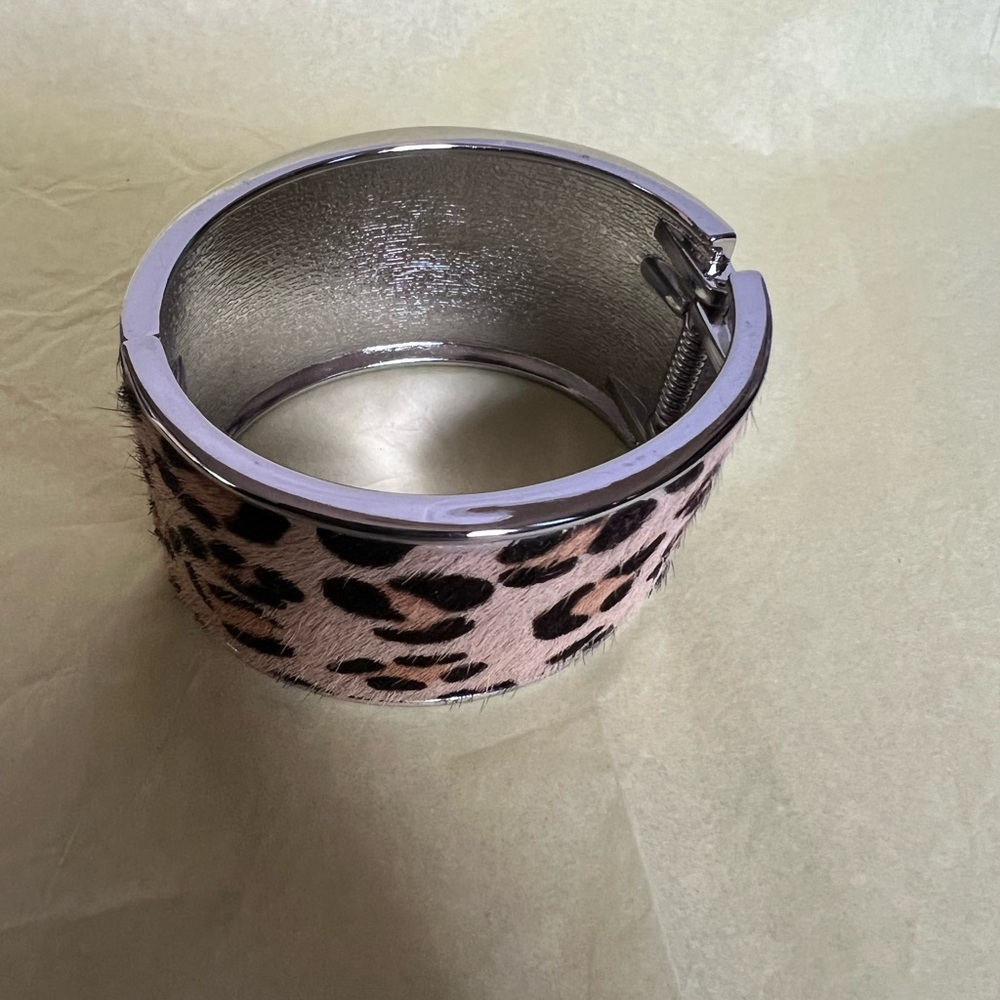 Leopard Print Pink Cuff Bracelet - Women Jewelry